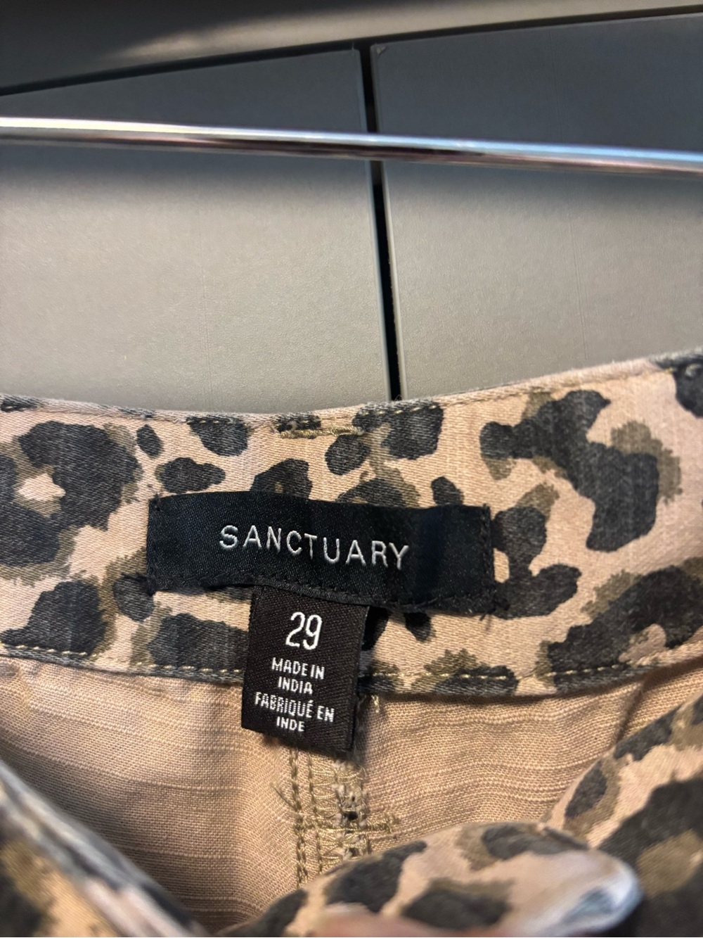 Sanctuary Boyfriend Utility French Kitty Print Pants -